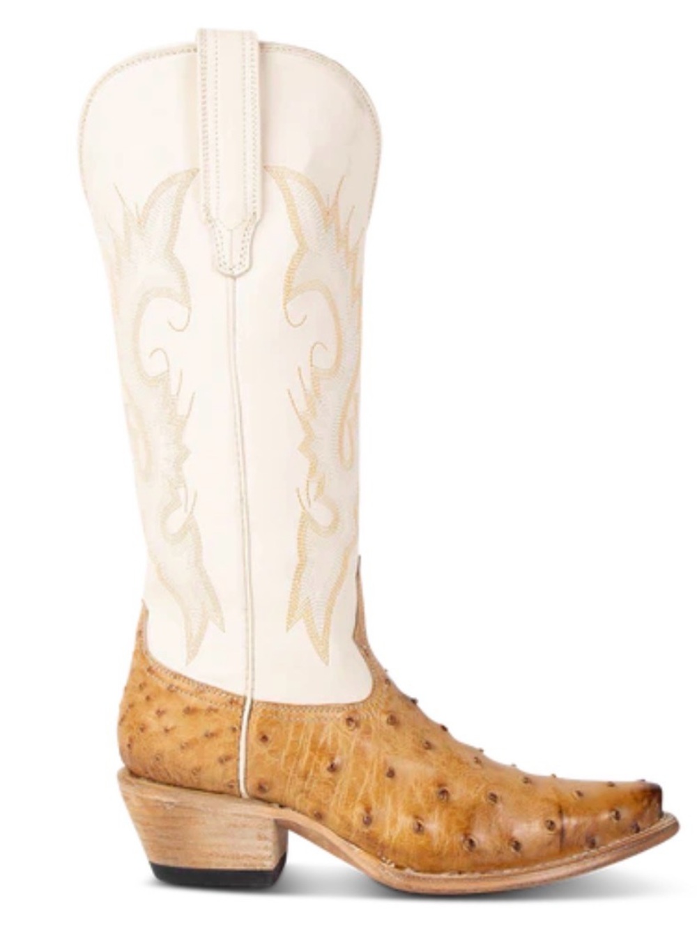 Freebird woodland wheat ostrich Cream and Brown Heeled Boots 2” size 7 - Picture 2 of 14